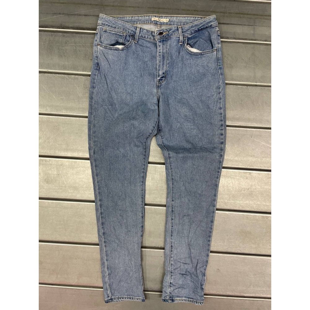 Levis 721 High Rise Skinny Jeans Womens 32x30 Blue Medium Wash Denim Distressed
